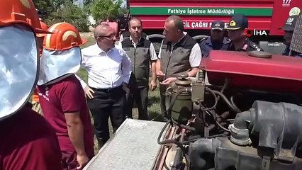 Kaymakam Karaman, yangın savaşçıları ile buluştu