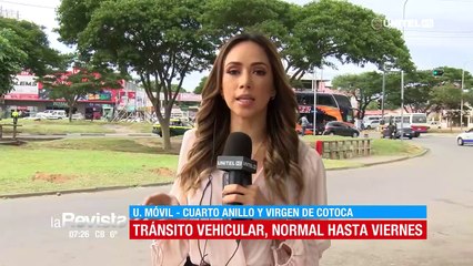 Comienzan los trabajos en el 4to anillo y Virgen de Cotoca, pero la circulación por la zona es normal una semana más