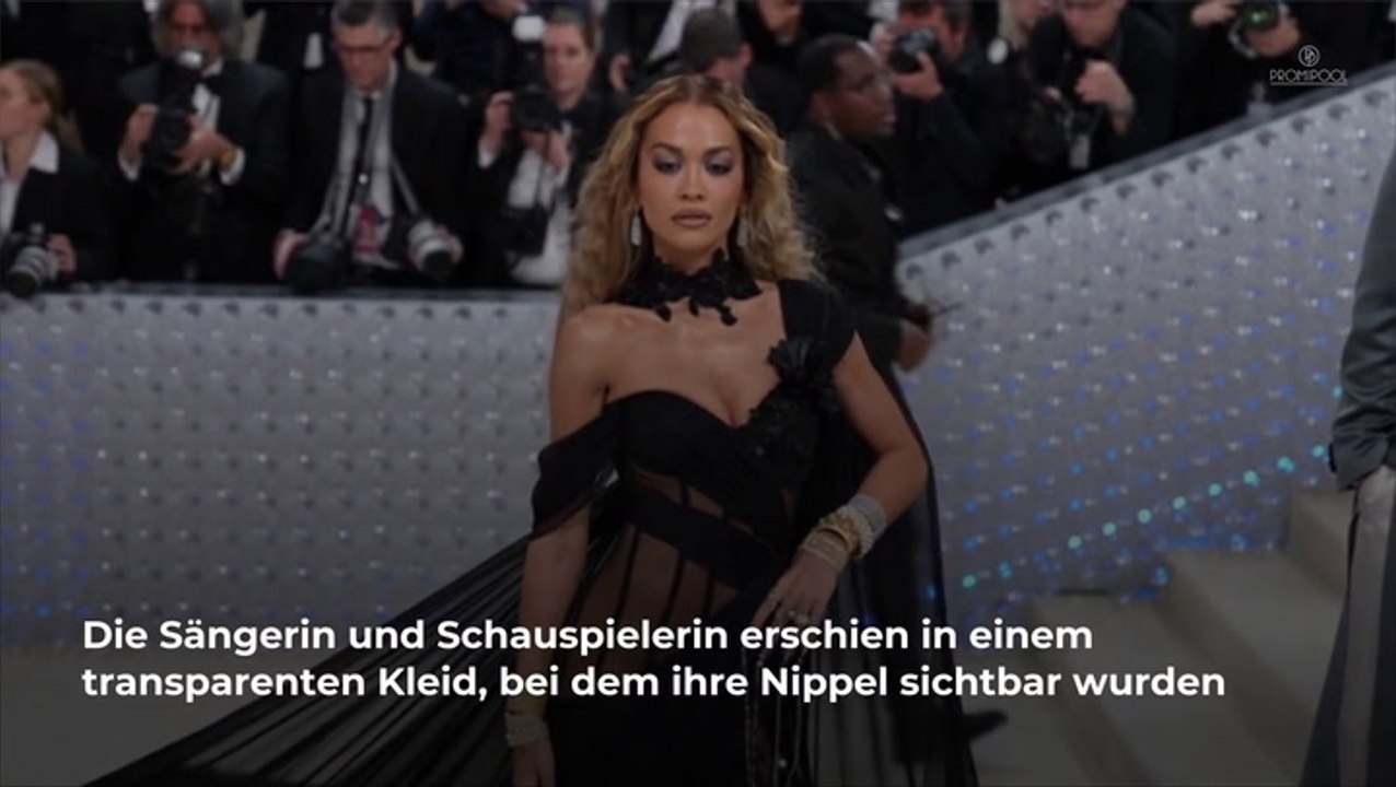 Rita Ora im Durchsichtig-Look unterwegs: Mit Nippel zur Fashion Show