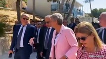 Il ministro degli Interni Piantedosi all'hot spot di Lampedusa