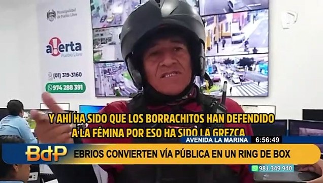 San Miguel: Sujeto comienza una golpiza por defender a una mujer