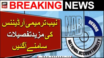 NAB Tarmeemi ordinance ki mazeed tafseelaat samnay agaien