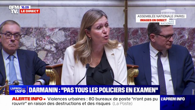 Gérald Darmanin en réponse à Antoine Léaument, député LFI: Un policier a été mis en examen, tous les policiers n'ont pas été mis en examen