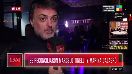 Tenso encuentro de Marina Calabró con Marcelo Tinelli