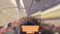 Los pasajeros reducen a un boxeador que quería abrir la puerta del avión en pleno vuelo