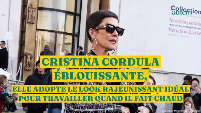 Cristina Cordula éblouissante, elle adopte le look rajeunissant idéal pour travailler quand il fait chaud