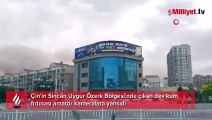 Çin'de dev kum fırtınası