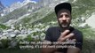 French artist Saype unveils his latest giant fresco at the foot of Mont Blanc