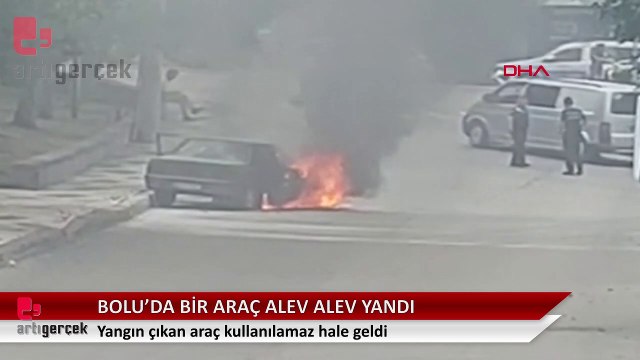 Alev alev yanan araç kullanılamaz hale geldi