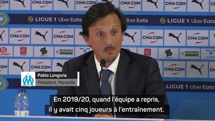Marseille - Longoria sur le mercato : "Je comprends l'inquiétude, mais il faut attendre le bon moment"