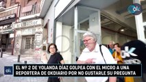 El nº 2 de Yolanda Díaz golpea con el micro a una reportera de OKDIARIO por no gustarle su pregunta