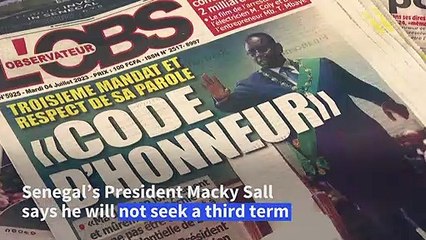 Senegalese hail Macky Sall's decision not to seek a third term