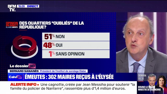 Émeutes: pour 48% des Français, les banlieues sont des quartiers oubliés de la République (sondage Elabe/BFMTV)