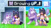 GROWING UP as a DIREWOLF In Minecraft!