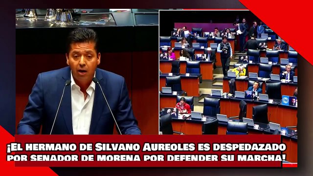 ¡VEAN! ¡El hermano de Silvano Aureoles es despedazado por senador de morena por defender su marcha!