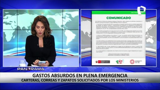 Tras denuncia de Panorama: Minsa y Midagri se pronuncian por gastos en carteras, correas y zapatos