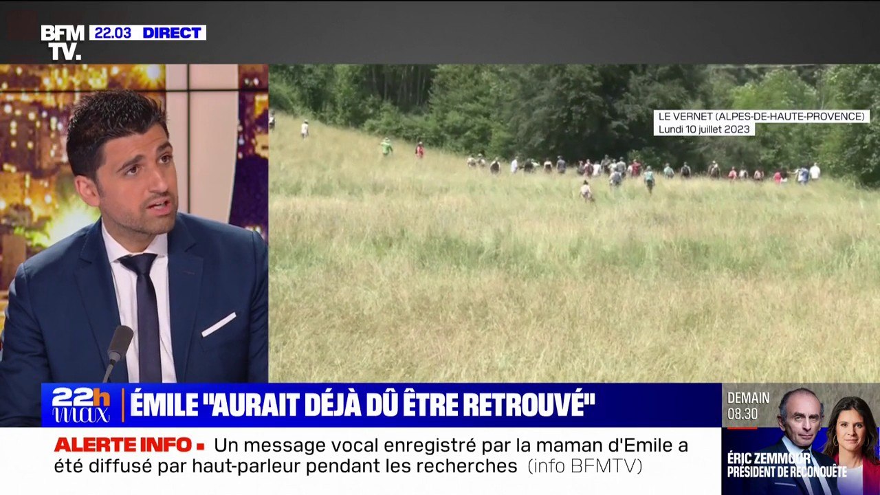 Disparition d'Émile: un message vocal de la mère du petit garçon a été diffusé par haut-parleur au cours des recherches