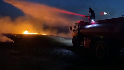 Champ de blé livré aux flammes à Uzunköprü