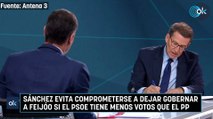 Sánchez evita comprometerse a dejar gobernar a Feijóo si el PSOE tiene menos votos que el PP