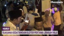 Kedatangan Jemaah Haji Kloter Pertama Bangkalan Disambut Tangis Haru Keluarga