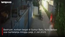 Wanita di Bekasi Dibegal Pagi-pagi Pulang Belanja, Berikut Rekaman CCTV