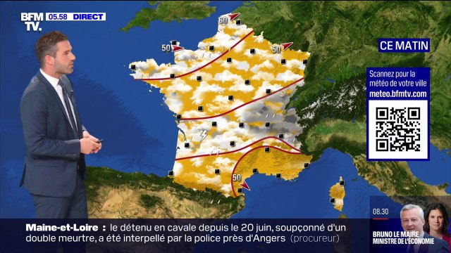 Un temps moins agité au nord ce mercredi mais des orages prévus sur plusieurs régions