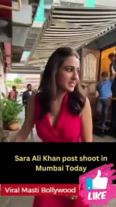 Sara Ali Khan post shoot in Mumbai Today