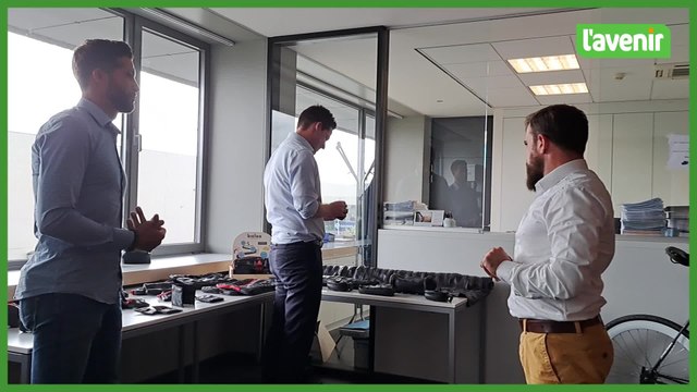 Visite du secrétaire d'Etat Thomas Dermine, à Rumes, à la rencontre de la société Bicloo (3)