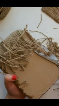 DIY Decorative Suitcase | Jute weaving idea | Jute and cardboard craft