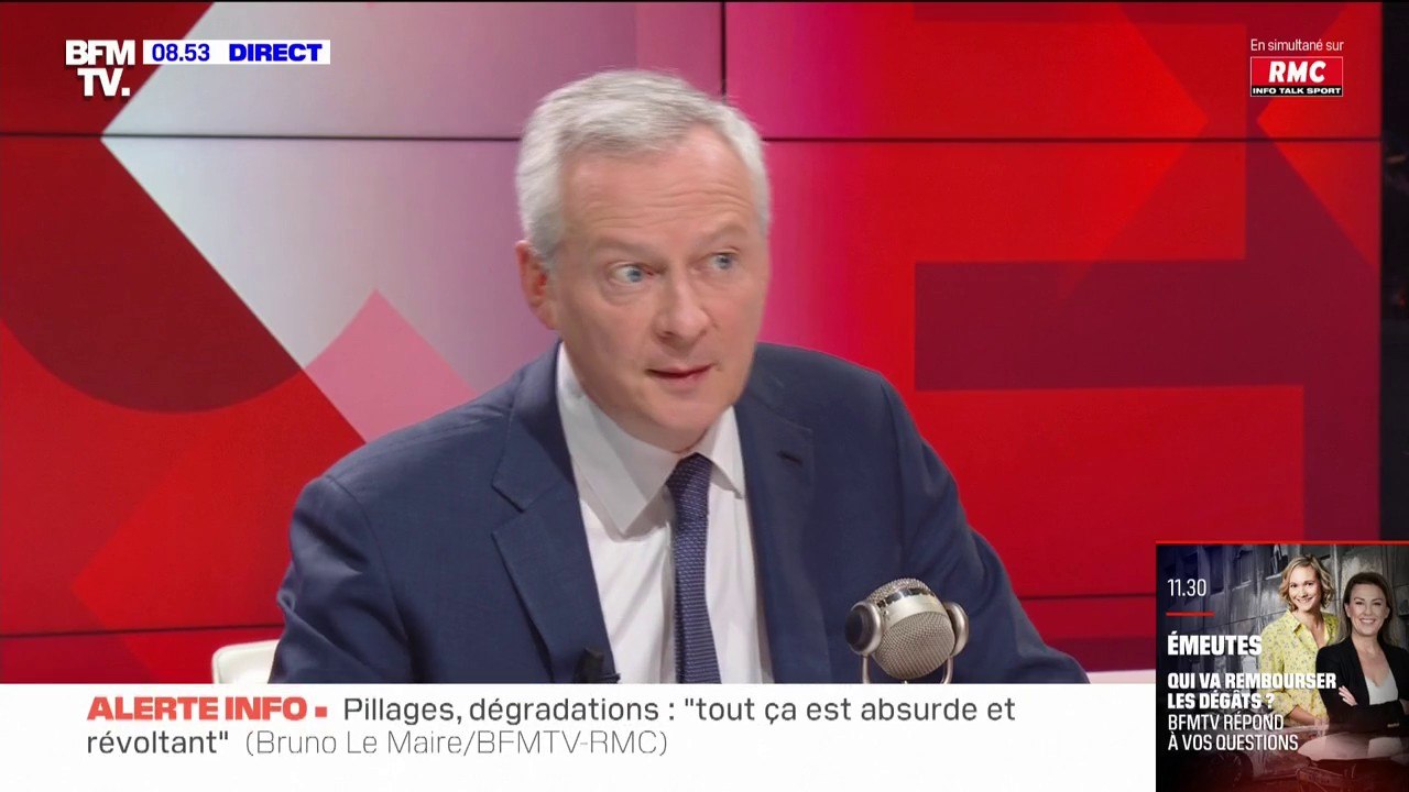Voitures brûlées: "Nous allons rétablir et utiliser le fonds de garantie aux victimes qui permettra d'indemniser les personnes les plus modestes", assure Bruno Le Maire
