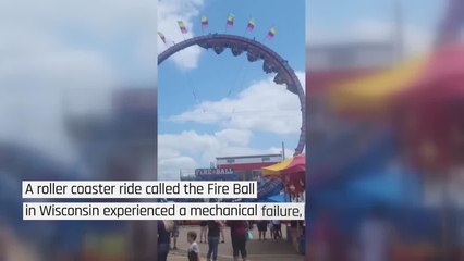 Watch as roller coaster riders get stuck upside down for hours in Wisconsin