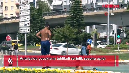 Antalya'da çocukların tehlikeli serinlik sezonu açıldı