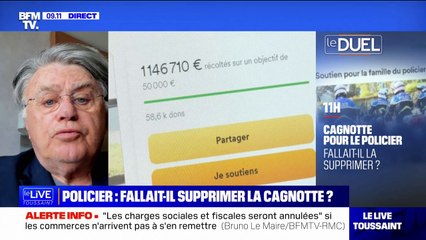 Cagnotte en soutien à la famille du policier: "Je soutiens complètement l'initiative de Jean Messiha" déclare Gilbert Collard