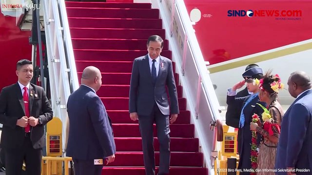 Tiba di Port Moresby Papua Nugini, Presiden Jokowi Disambut PM James Marape