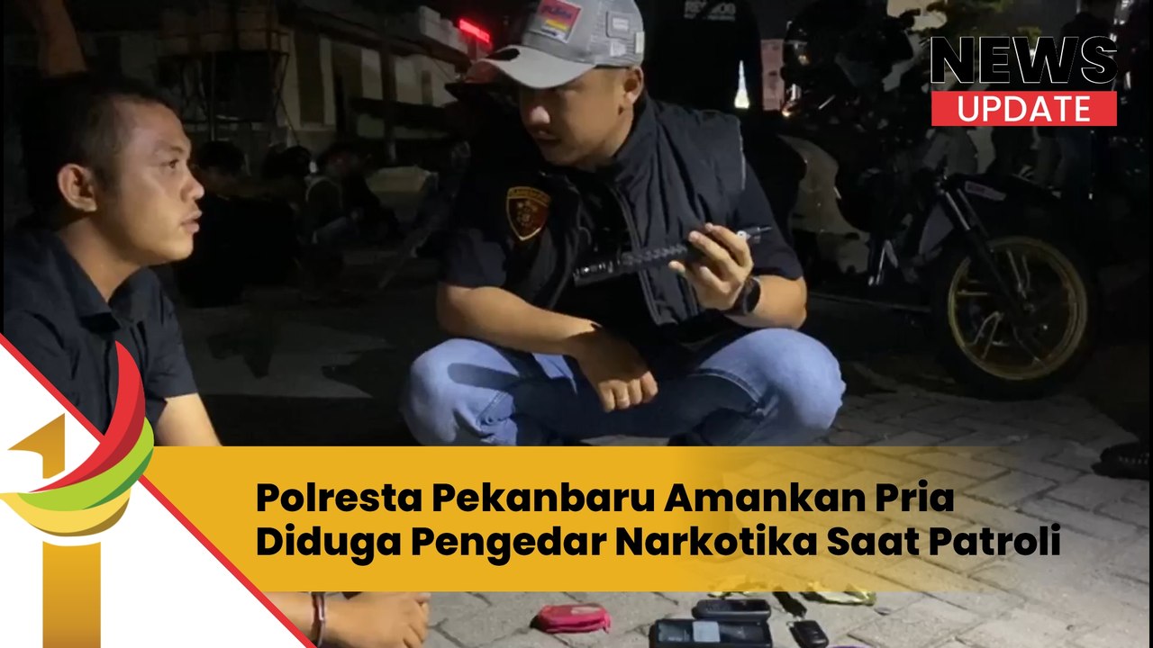 Polresta Pekanbaru Amankan Pria Diduga Pengedar Narkotika Saat Patroli