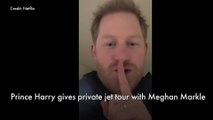 الأمير هاري يصور فيديو على متن طائرة خاصة مع زوجته ميغان ماركل