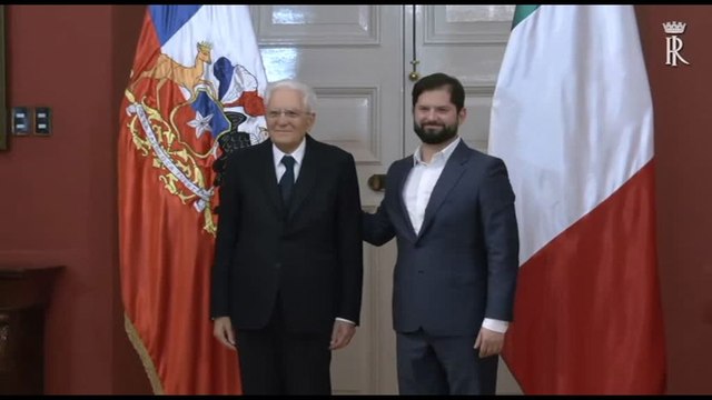 Mattarella in Cile incontra il presidente Gabriel Boric