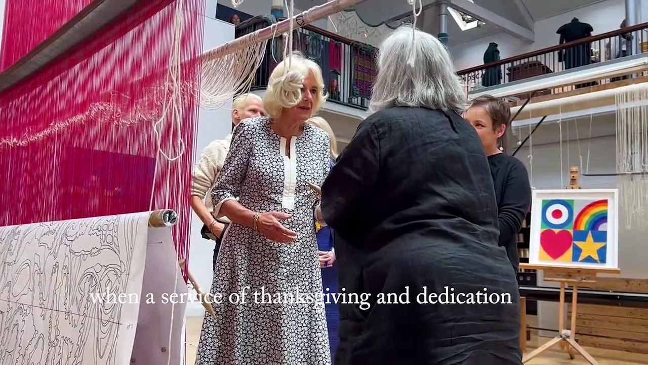 Queen Camilla visits Dovecot Studios in Edinburgh