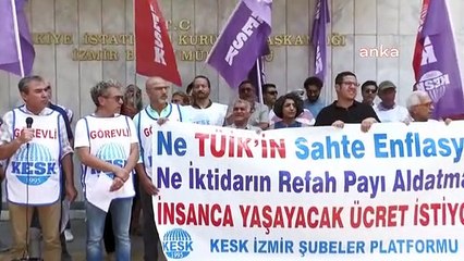 KESK Üyesi Memurlar TÜİK'i Protesto Etti