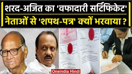 Maharashtra Politics: Sharad Pawar और Ajit Pawar ने Loyality Certificate भरवाया | वनइंडिया हिंदी