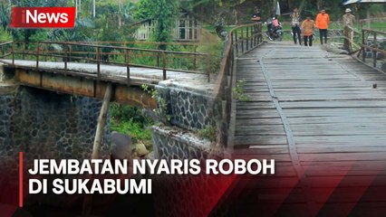 Rusak Parah, Begini Kondisi Jembatan Penghubung 2 Kampung Adat di Sukabumi