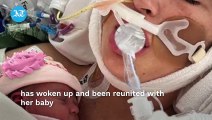 Beauty influencer who gave birth while in a coma wakes up