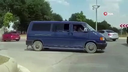 À 40 degrés, ils ont attaché le cheval derrière et l'ont couru