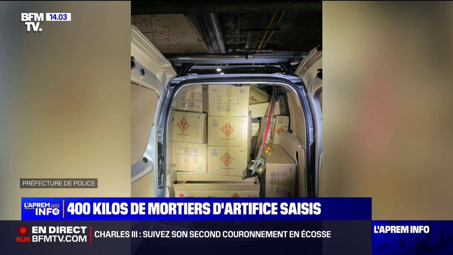 400 kilos de mortiers d'artifice saisis dans une camionnette à Paris -  Vidéo Dailymotion