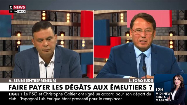 Morandini Live - Le débat sur les émeutes de ces derniers jours tourne mal entre le Maire Ludovic Toro et le chef d'entreprise Aziz Senni : Maintenant vous vous taisez ! Vous ne parlez pas de ma famille. Vos simagrées ça suffit !