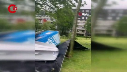 Hollanda’yı fırtına vurdu: 1 ölü