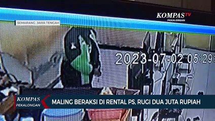 Maling Beraksi di Rental PS, Rekaman CCTV Ungkap Kejadian