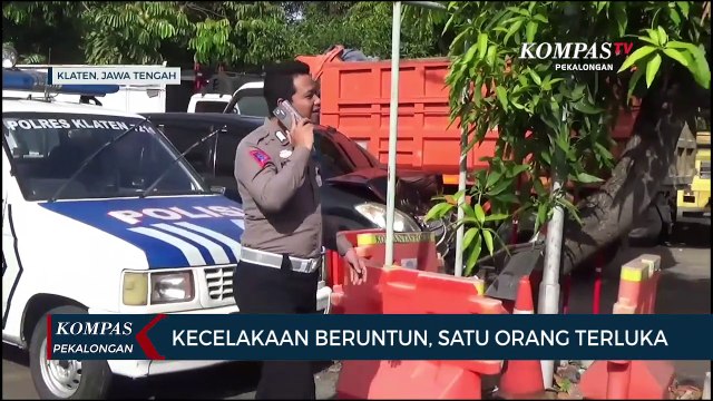 Tabrakan Beruntun di Klaten, Satu Orang Terluka