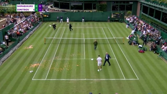 Wimbledon crowd boo as Just Stop Oil protesters stop play