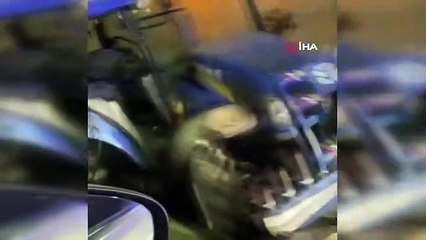 Tünel içerisinde tır ile traktör çarpıştı: 2 yaralı